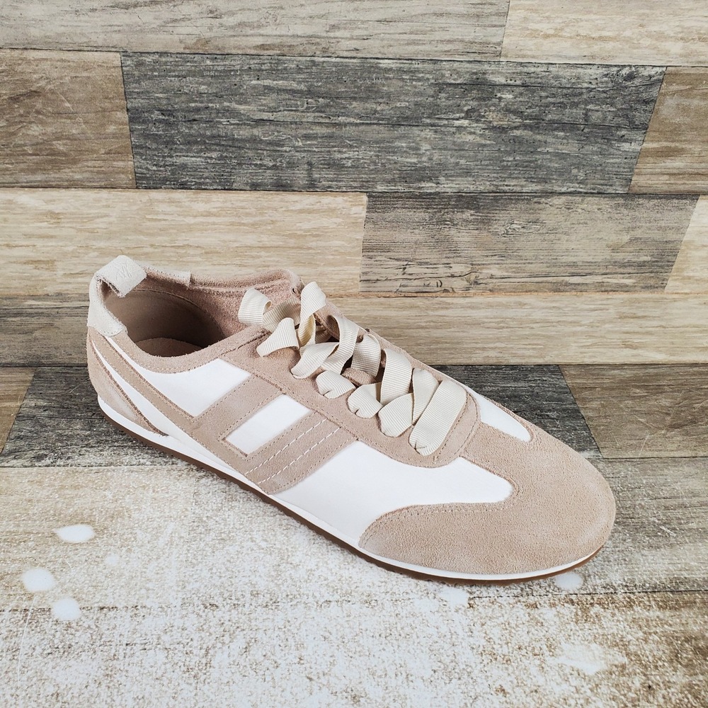 Free People Aces Shoes Sz 11 Tennis Chalk Desert Sand Suede Low-Top Sneaker